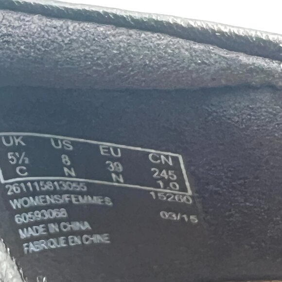 8N 8 NARROW WIDTH Clarks Womens Rosalyn Belle Black Leather Pumps Heels Shoes - Picture 13 of 13